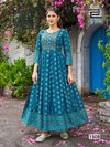 Womaniya Vol 15 By Blue Hills Rayon Foil Printed Anarkali Kurtis Wholesale Shop In Surat
